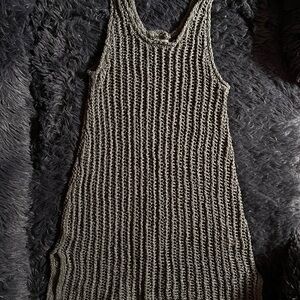 Aerie Knit Swim Coverup in Olive Green